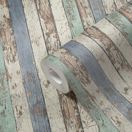 Galerie The Woods and Wicker Narrow Wood Stripe Effect Motif Wallpaper
