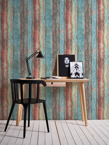Galerie The Woods and Wicker Broad Wood Stripe Effect Motif Wallpaper