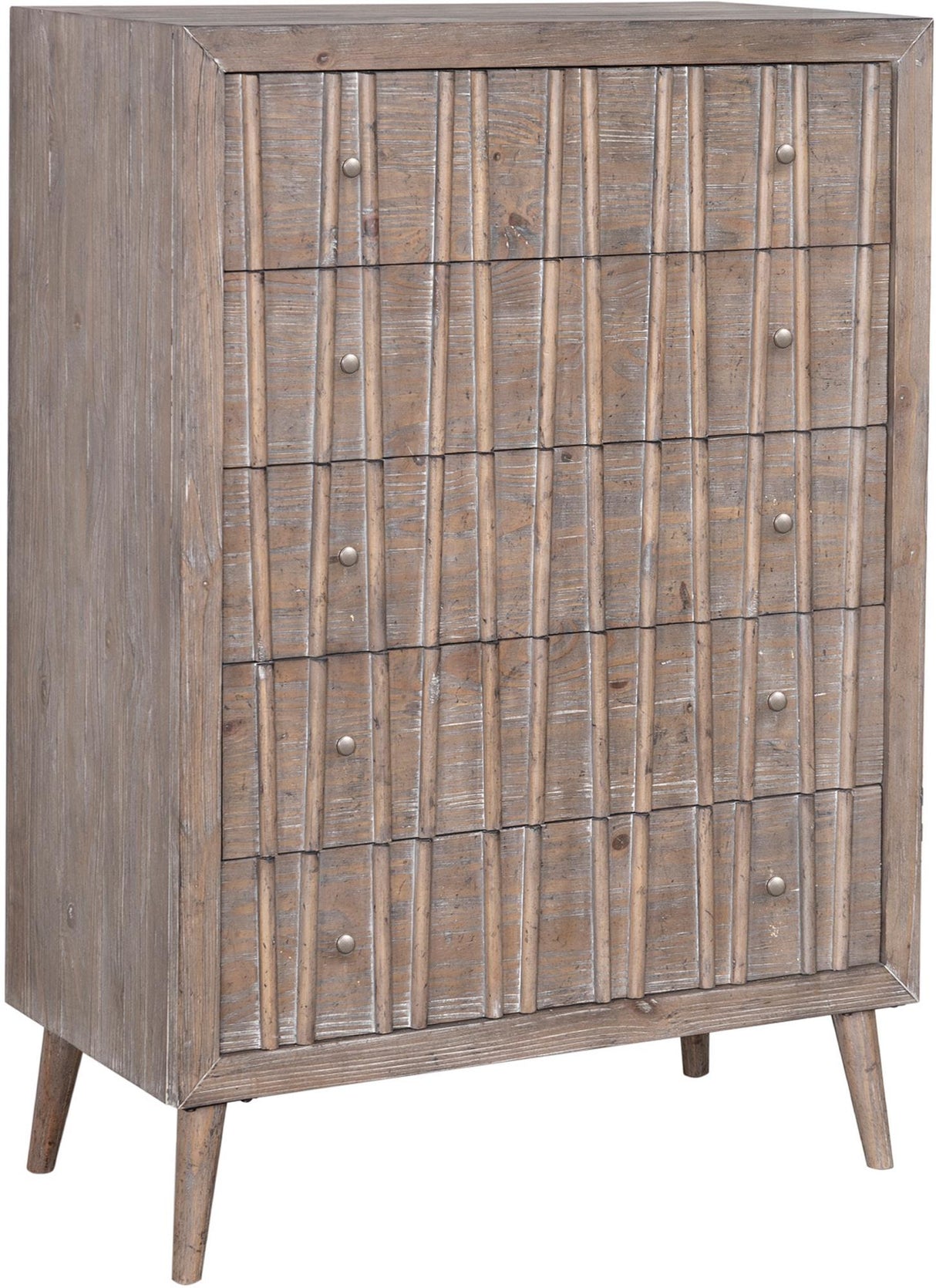 West Palm Solid Wood Bedroom Set with Bed, Dresser, Mirror & Chest