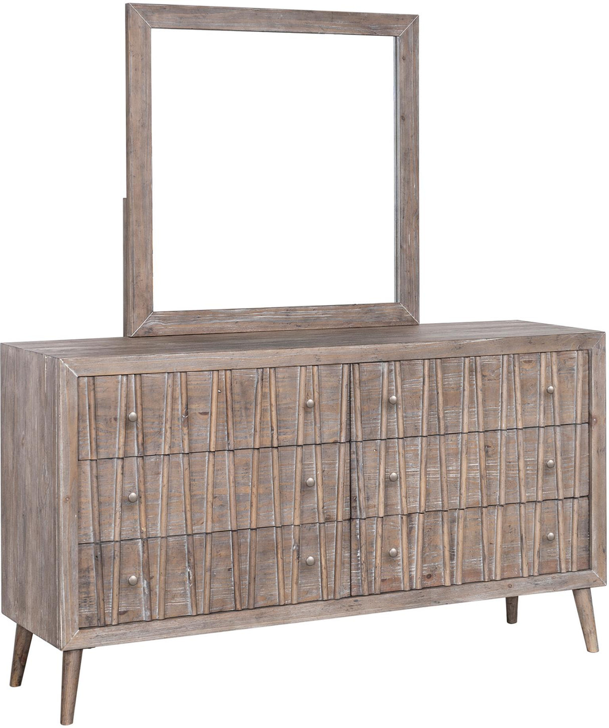 West Palm Solid Wood Bedroom Set with Bed, Dresser, Mirror & Chest