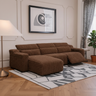 Zeal Recliner Sofa Set Power Recliner with Cup Holders & Headrests Brown