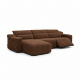 Zeal Recliner Sofa Set Power Recliner with Cup Holders & Headrests Brown