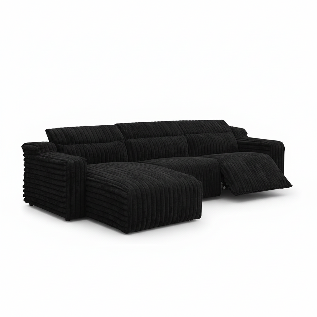 Zeal Recliner Sofa Set Power Recliner with Cup Holders & Headrests Brown