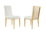 Shelly velvet dining chair set in a contemporary dining room environment.
