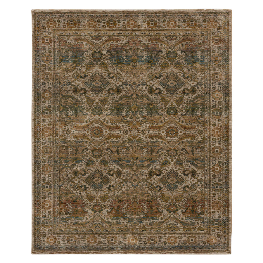 Karastan Shalimar Zaina Tan Traditional Area Rug - Machine Woven Polyester, Made in Turkey