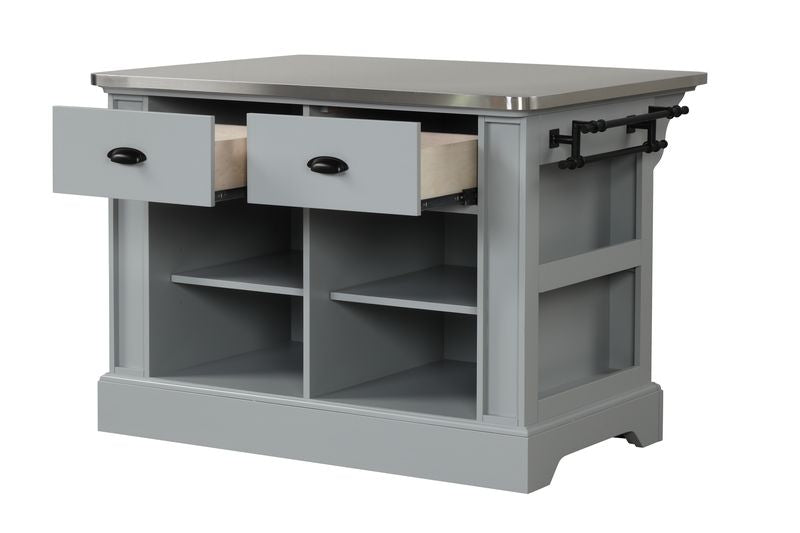 Urrur Stainless Steel Top Kitchen Island