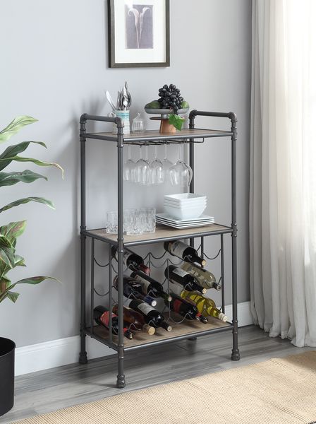 Brantley Industrial Pipe Tables, Shelves & Serving Cart