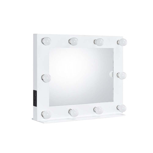 Avery Hollywood Vanity Mirror - Lighted Bulb Frame in White