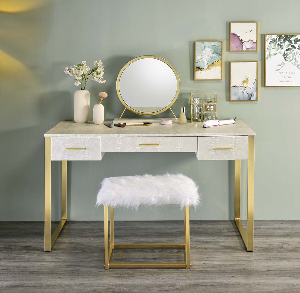 Myles Glam Vanity, Dresser & Jewelry Armoire
