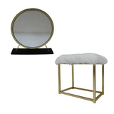 Adao Vanity Mirror & Stool Set