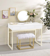 Adao Vanity Mirror & Stool Set