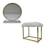 Adao Vanity Mirror & Stool Set