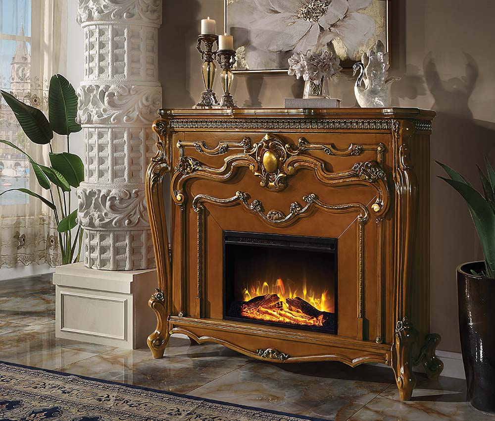 Picardy Entertainment Center, Fireplace, Mirror & Bench