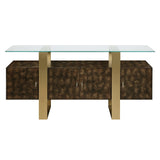 Mabyn Glass-Top Console Cabinet