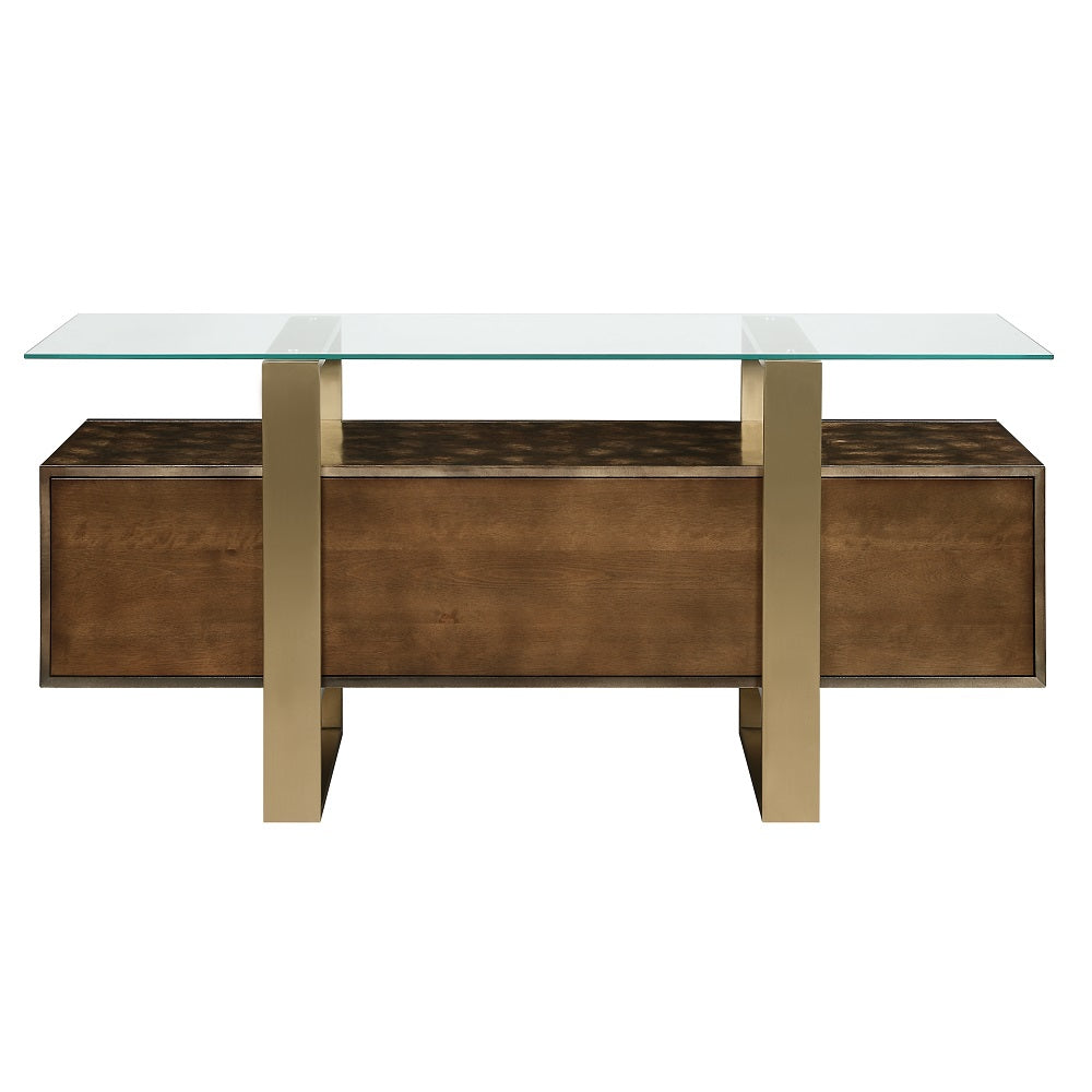 Mabyn Glass-Top Console Cabinet