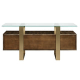 Mabyn Glass-Top Console Cabinet