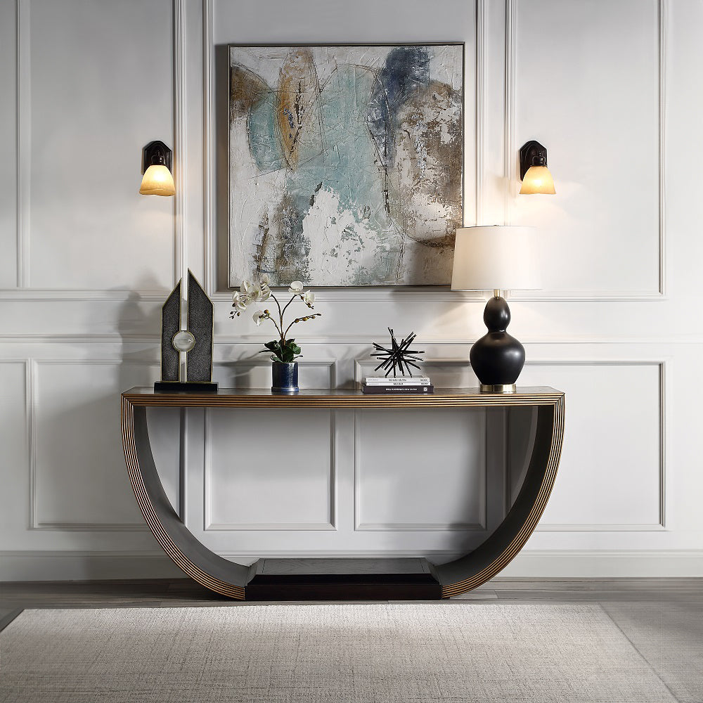 Maceo Half-Moon Console Table