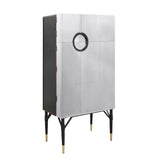 Yoela Riveted Aluminum Wine Cabinet