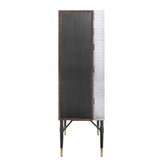 Yoela Riveted Aluminum Wine Cabinet