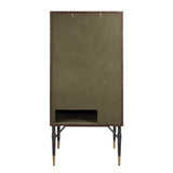 Yoela Riveted Aluminum Wine Cabinet