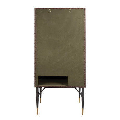 Yoela Riveted Aluminum Wine Cabinet
