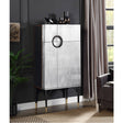 Yoela Riveted Aluminum Wine Cabinet