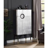 Yoela Riveted Aluminum Wine Cabinet