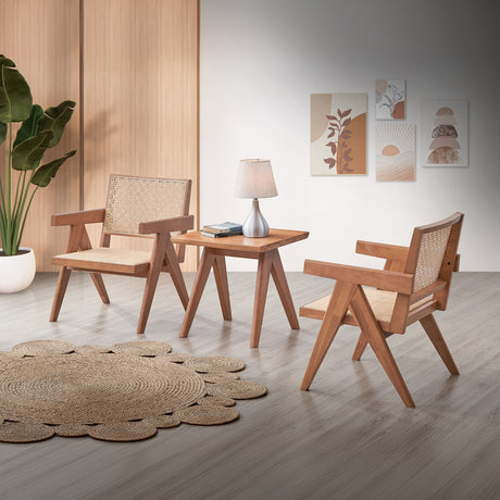 Velentina Rattan Accent Chair & End Table