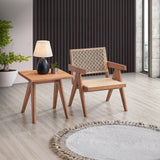 Velentina Rattan Accent Chair & End Table