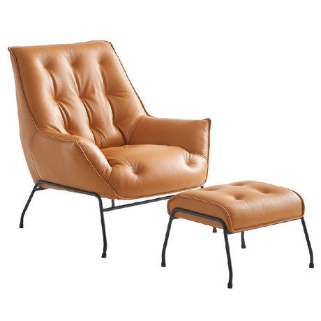 Zusa Top Grain Leather Accent Chair