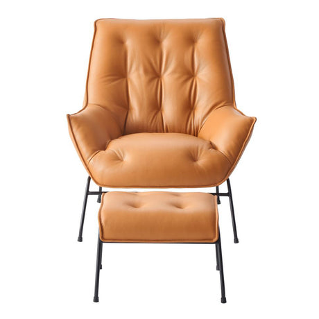 Zusa Top Grain Leather Accent Chair