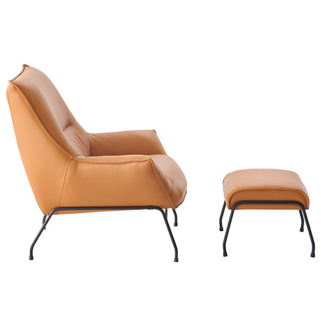 Zusa Top Grain Leather Accent Chair