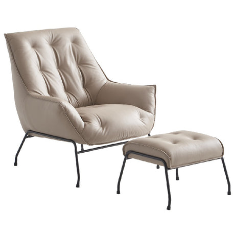 Zusa Top Grain Leather Accent Chair