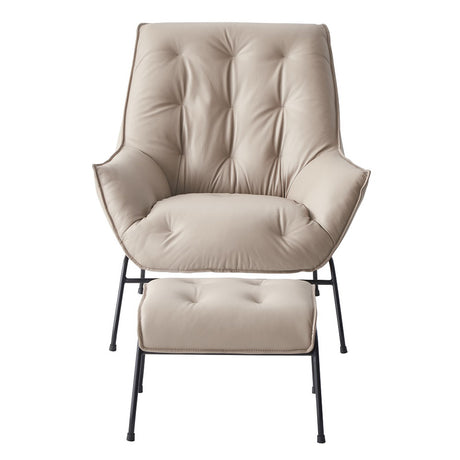 Zusa Top Grain Leather Accent Chair