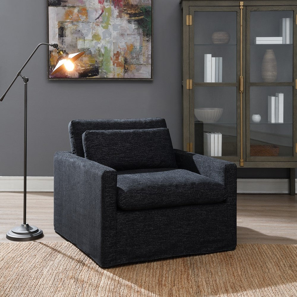 Naveen Swivel Accent Chair with Pillow