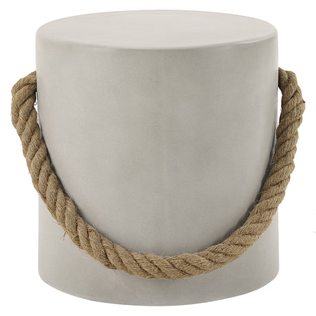 Gene Faux Concrete Accent Table