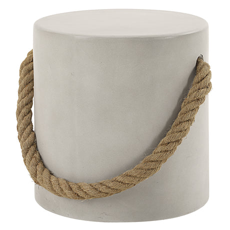 Gene Faux Concrete Accent Table