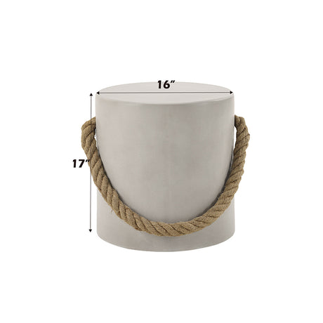 Gene Faux Concrete Accent Table