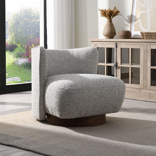 Lisa Accent Chair - Pocket Coil Comfort in Textured Gray Tweed