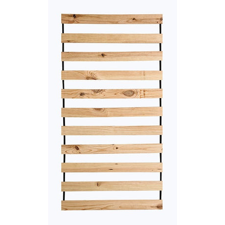 Becky Pine Wood Bed Slat Kit - Plank-Style Mattress Support in Mahogany for Twin or Full Beds - am-sl109-t-1