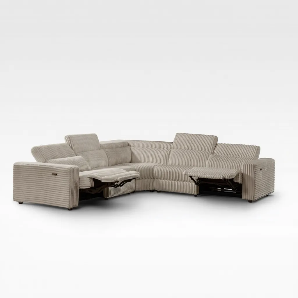 Bayonne Power Motion Corduroy Sectional