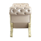 Vatican Scrolled Floral Mirror & Tufted Bench