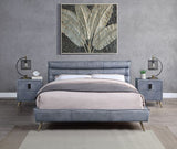 Doris Top Grain Leather Upholstered Bed