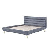 Doris Top Grain Leather Upholstered Bed
