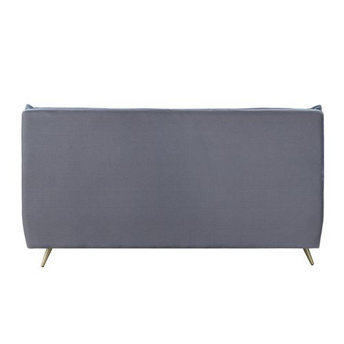 Doris Top Grain Leather Upholstered Bed