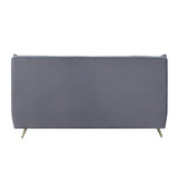 Doris Top Grain Leather Upholstered Bed