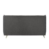 Doris Top Grain Leather Upholstered Bed