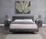 Doris Top Grain Leather Upholstered Bed