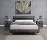 Doris Top Grain Leather Upholstered Bed