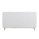Doris Top Grain Leather Upholstered Bed